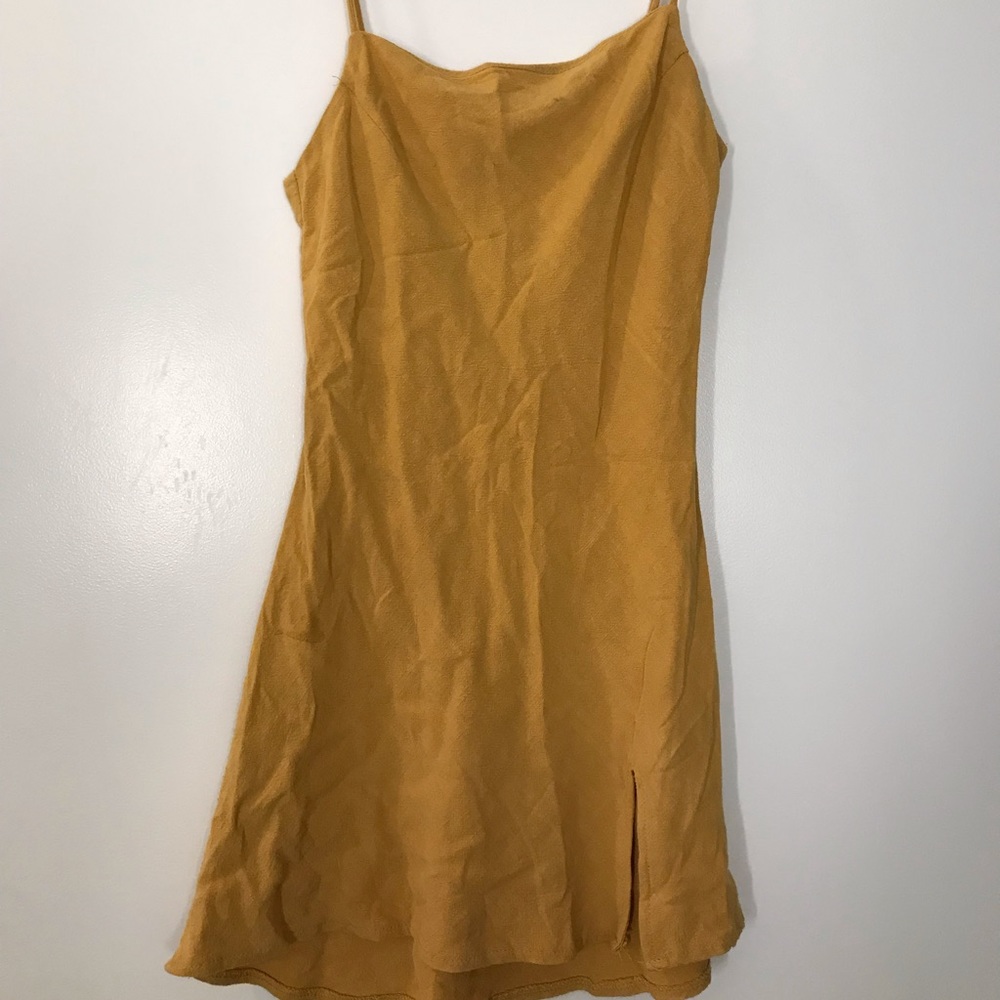 Australian brand yellow slit dress